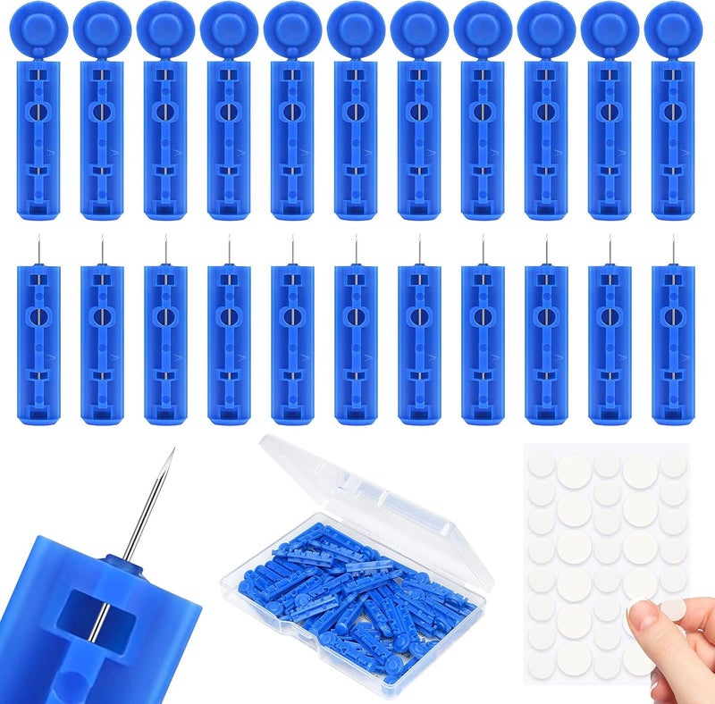 Lishae Acne Needle, 50 Pcs Disposable sterile Needles and 70 Dots Pimple Stickers for Acnes, Whitehead, Comedone Removal (122 Piece Set) - Image 1